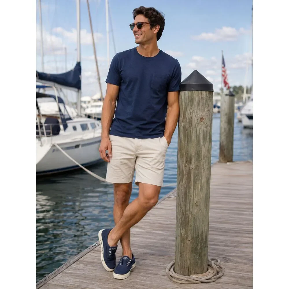 Sperry Navy Blue Top-Sider Boat Shoes Sneakers for Men Size 7.5M Nautical Style